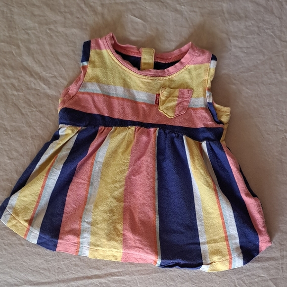 Levi's Pink and Navy Baby Dress 6-9 Months - Picture 1 of 4